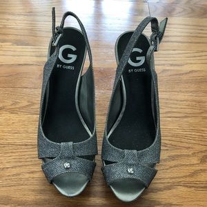 G by Guess Cathy Peep Toe Slingback Platform Pumps
